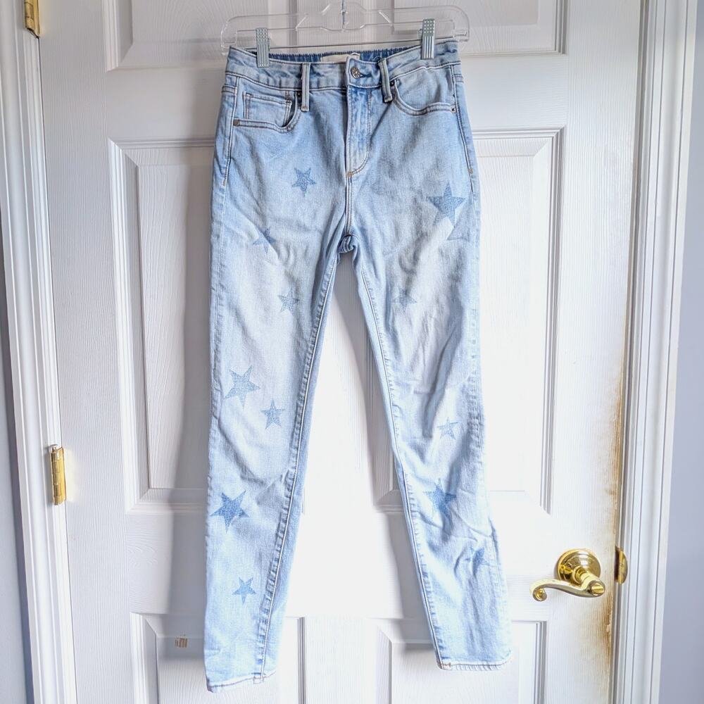 Driftwood Jackie High Rise Star Print Skinny Jeans - Size 24